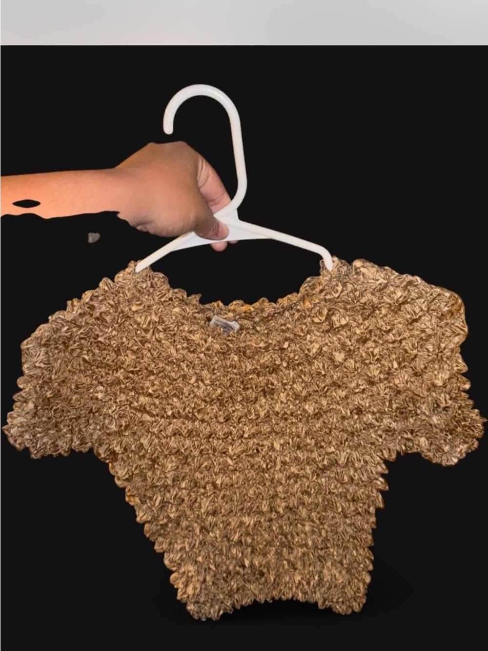 Magic Scarf Fresh Popcorn Shirt in Metallic Bronze